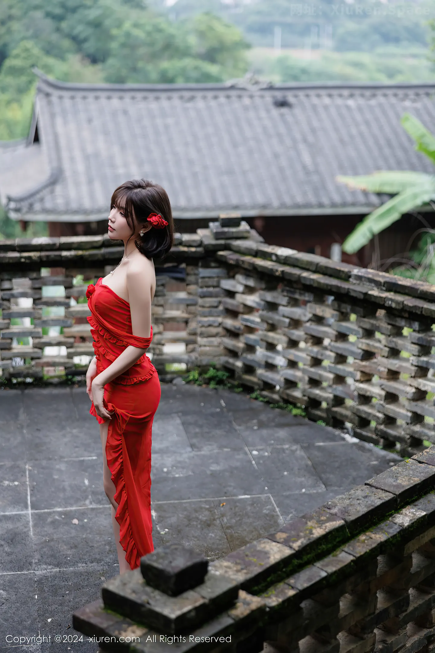 图片[3]-[XiuRen秀人网] VOL.9449 女神徐莉芝Booty红色连衣裙露蕾丝情趣内衣秀曼妙身姿诱惑写真101P-秀人网官方网站